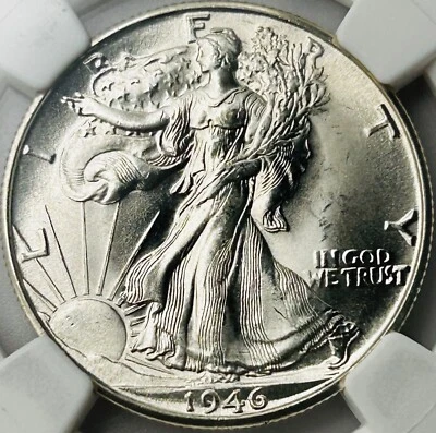 1946 D Walking Liberty Half Dollar NGC MS66+ Premium Quality Walker - Image 1 of 4