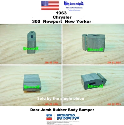 Chrysler 300 Newport New Yorker 1963 puerta jamba parachoques de goma 1954393 MoPar EE. UU. Foto 1 de 2