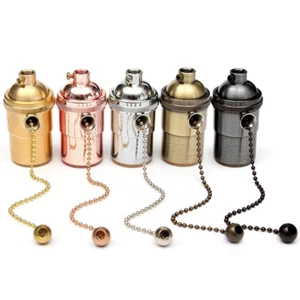 1x E27 Lampenfassung Mit Pull-chain Schalter Lampensockel Leuchtmittel Fassung - Bild 1 von 13
