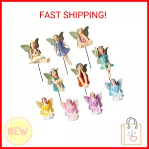 Jetec 10 Pieces Garden Miniatures Fairies Mini Garden Figurine Fairies Decor for - Picture 1 of 2