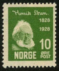 Norway 1928 (NK 159, MI 136, SC 131) - Henrik Ibsen - MNH - Picture 1 of 1