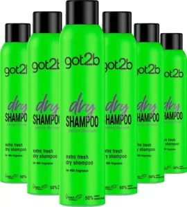 Got2b Dry Shampoo Instant Fresh Up Extra Fresh 48Hr Fresh 6 x 200ml Bottles - Picture 1 of 8