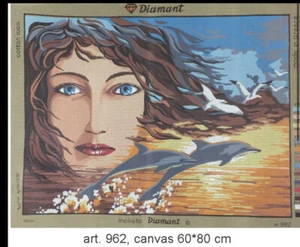 needlepoint Tapestry Gobelin L Canvas Only 60x80cm Dreams Of Sea - Picture 1 of 1
