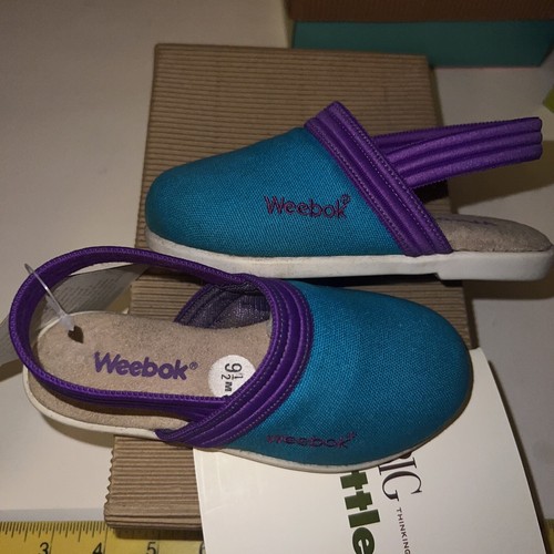 1992 NUOVI sandali vintage Weebok by Reebok margherita prescolare viola acqua taglia 9 5