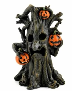 Halloween Baum, LED Spooky Tree, brauner Baum mit Gesicht. Baum mit Kürbissen - Bild 1 von 1