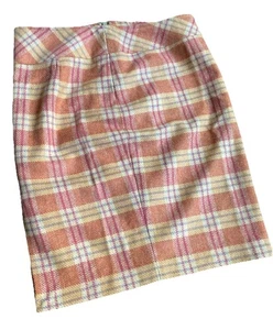 The Limited Bleistiftrock Damengröße 4 rosa pfirsich kariert Business Freizeit Herbst neu mit Etikett - Bild 1 von 12