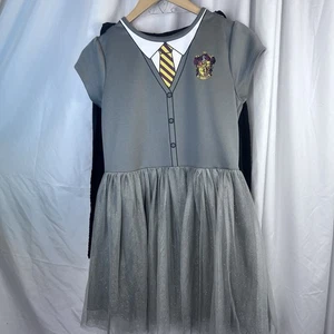 Harry Potter Girls Hermione Costume Dress With Hooded Removable Sz 14 EUC - Picture 1 of 12