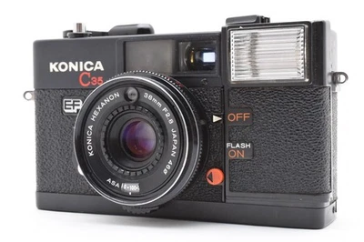 [Excellent–] Konica C35 EF Rangefinder Camera 38mm f/2.8 – Tested – From Japan - Image 1 of 4