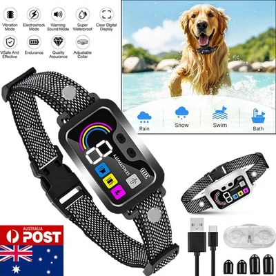 Anti Barking Dog Collar-Compact Bark Stop Training E-Collar Sound-vibrate-shock - image 1 of 4