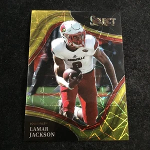 2022 Panini Select Draft Picks Field Level Gold Lazer Prizm #140 Lamar Jackson - Picture 1 of 2
