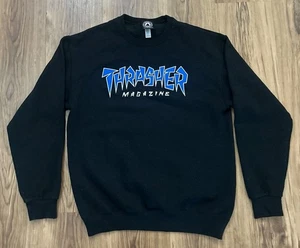 Thrasher Magazine Rundhalsausschnitt Sweatshirt Pullover Skater blau Grafik Herren Medium  - Bild 1 von 9