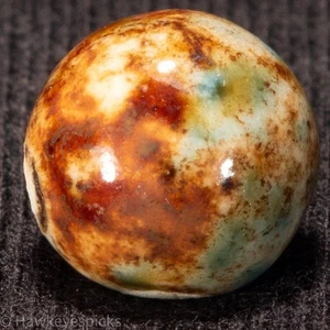 Handgefertigter ausgefallener Bennington antiker gebrannter Ton Marmor 1/2 Zoll - neuwertig Hawkeyespicks sg - Bild 1 von 6