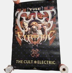 The Cult Electric 23x34 Vintage 1987 Beggars Banquet Records Rock Promo Poster - Picture 1 of 9