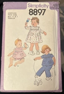 Simplicity Pattern Toddler Sz. 1/2 & Sz.1 Dress With Long Pants - Picture 1 of 3
