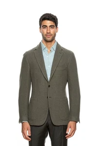 $2090 BELVEST Green 100% Camel Hair Jacket Blazer  40 US / 50 EU Drop 7R  - Picture 1 of 7
