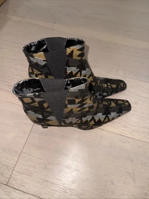 J. Renee Ladies' Ankle Boots, Size 9 Wide, Gold and Silver - Image 1 of 4