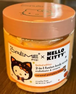 Creme Shop x Hello Kitty Halloween Karamell Kürbis Latte Körperpeeling 14,1 Oz. - Bild 1 von 3
