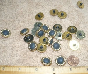 Buttons .75" Gold / Black Shank Buttons - Picture 1 of 2