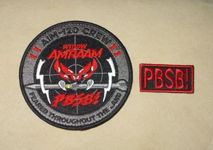 USAF 425 FS RSAF AIM-210 CREW WIDOW AMRAAM PBSB! F-16 VIPER LUKE HOOK PATCH SET - Picture 1 of 3