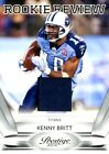 2010 Prestige Rookie Review Materials Titans Football Card #10 Kenny Britt Jsy. rookie card picture
