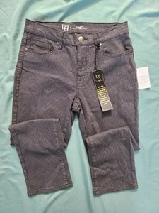 NWT DG2 Women's Petite 6P Boot-Cut Jean Black Gray Stripes. BOX 30 - Picture 1 of 6
