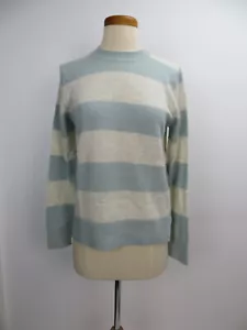 Gap Crew Neck Sweater Size Small Blue White Ribbing Neck Sleeves Bottom NWT - Picture 1 of 5