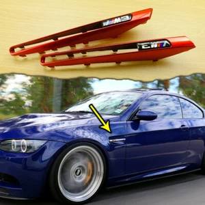 2008-2012 para BMW E92 E93 E90 M3 borde cubierta de guardabarros lateral metálico rojo - Imagen 1 de 5
