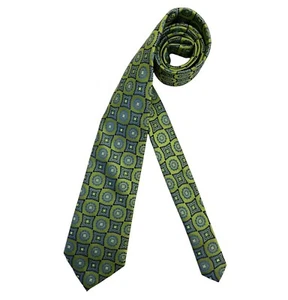 TED BAKER Green Geometric Silk DESIGNER Tie - Picture 1 of 4