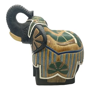 Vintage DeRosa Rinconada Collection Large Elephant 8” Tall Signed Multi Color - Picture 1 of 8