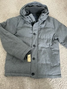 American Eagle Outfitters Herren Wollmischung Daunen Puffer Futter Mantel Grau Gr. M - Bild 1 von 12