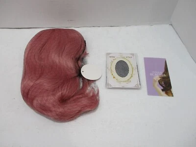 Peluca Rosa Mujer Ondulada 14" Luz Peluca Gorra Sólida Longitud Media Rosa Polvorienta Nuevo Bolso Foto 1 de 4