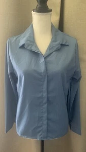 Chiffon Slim Women Long Sleeve Shirt patchwork Solid Size M - Picture 1 of 6