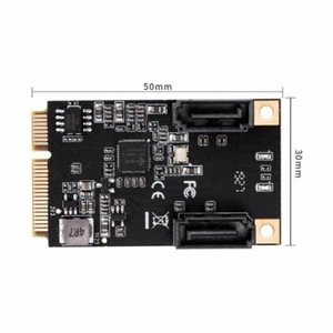 XT-XINTE 2 Port SATA III Mini PCIE  Controller Card Mini PCI-E SSD Adapter Card - Bild 1 von 6
