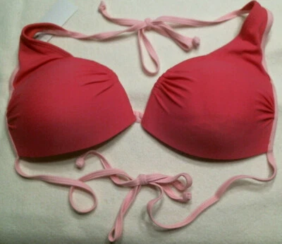 Top de bikini push up Joe Boxer encuadernación trasera, fucsia, tallas juniors, nuevo con etiquetas  Foto 1 de 3