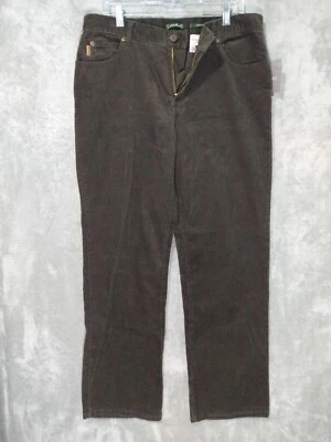 Pantalones Eddie Bauer Mujer 14 Marrón Pana Pierna Recta Exterior Informal Elastizados Foto 1 de 4