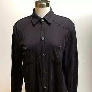Tommy Hilfiger Herren schwarz Knopf vorne Shirt langärmelig Gr. Small - Bild 1 von 7