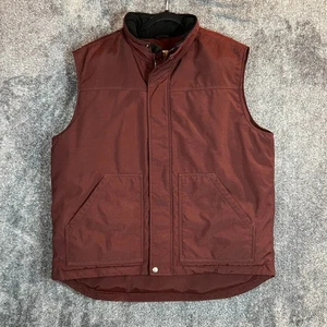 Gilet Carhartt Uomo XL Rosso Marrone V27 RDW Nylon Isolato Idrorepellente Lavoro - Foto 1 di 6