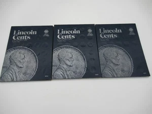 Lotto di 3 cartelle usate Lincoln Centesimi Whitman 1909-1940, 1941-1974, inizio 1975 - Foto 1 di 12