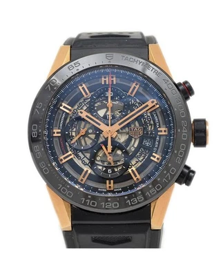 Preloved tag heuer Automatic Chronograph Watch Men Black Bags One Size Foto 1 de 4