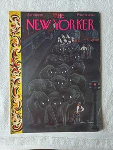 The New Yorker Magazine - April 10, 1937 Issue CIRCUS Train Elephants Very Good - Picture 1 of 8