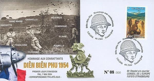 DBP04-2 FDC "Hommage aux Combattants de Diên Biên Phu, Indochine" (Pau) 2004 - Foto 1 di 1