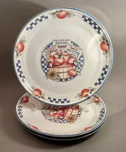 Piatti da cena in gres porcellanato vintage International Tableworks Appletime / 1995 - Foto 1 di 4