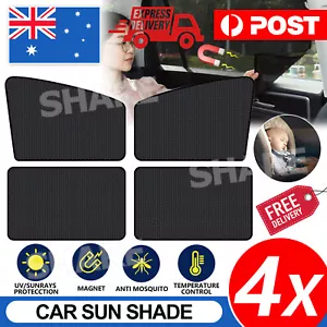 4x Magnetic Car Window Sun Shade UV Protection Front+Rear Side Window Curtain AU - Picture 1 of 10