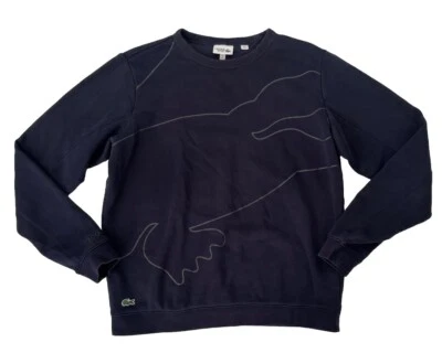 Sudadera suéter polar Lacoste Sport Boys de gran tamaño contorno de cocodrilo logotipo 16 Foto 1 de 4