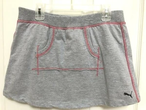 PUMA Gray Pink Red Sweatshirt Knit Skirt Skort Size 14 16 XL - Picture 1 of 4