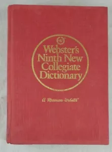 Webster's Ninth New Collegiate Dictionary A Merriam -Webster 1984 good condition - Picture 1 of 4