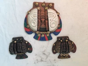 Vintage Mexican Clay Folk Art Masks - Picture 1 of 1