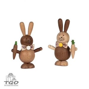 Formano 2er Set Hase mit Möhre aus massivem Buchenholz-Mix-579201 - Bild 1 von 1