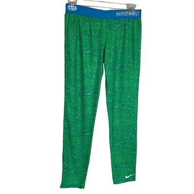 Nike Pro Leggings Niñas XL Dri-FitVerde Animal Guepardo Leopardo Estampado Entrenamiento Foto 1 de 4