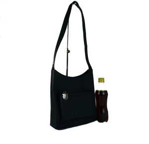 Salvatore Ferragamo Gancini Black Leather Tote Bag Shoulder Bag Used Women Italy - Picture 1 of 12